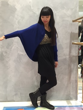 「Josie（ジョジー）のアイテム（チュニック）」を使った、MURAOさん（レディース・171cm）の秋コーディネート