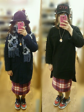 「cherpa（シェルパ）のアイテム」を使った、▼△midochannel△▼さん（レディース・153cm）の冬コーディネート