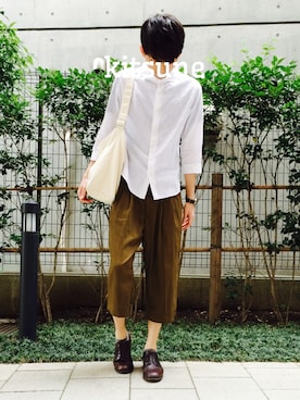 「HARE（ハレ）のアイテム（その他シューズ）」を使った、kitsuneさん（メンズ・181cm）の夏コーディネート