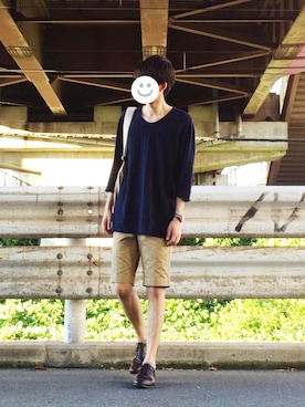 「HARE（ハレ）のアイテム（その他シューズ）」を使った、kitsuneさん（メンズ・181cm）の夏コーディネート