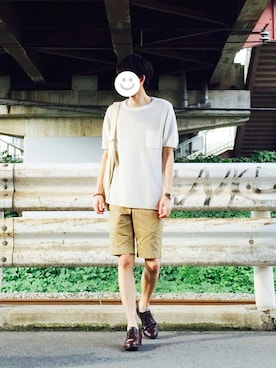 「HARE（ハレ）のアイテム（その他シューズ）」を使った、kitsuneさん（メンズ・181cm）の夏コーディネート