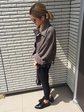 「chanel」｜「アイテム（ミリタリージャケット）」を使った、12anna23さん（レディース・159cm）の春コーディネート