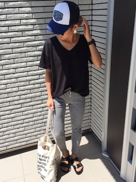 「3rd by VANQUISH（サードバイヴァンキッシュ）のアイテム（パンツ）」を使った、12anna23さん（レディース・159cm）の春コーディネート