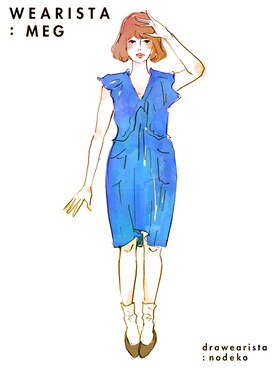 「ジャパンブルー」｜「アイテム（その他）」を使った、のでこさん（レディース・162cm）の夏コーディネート