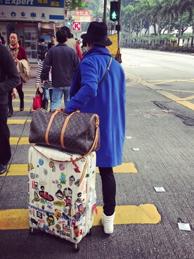 「iT（イット）のアイテム（ダウンジャケット/コート）」を使った、edrui0102さん（メンズ・175cm）の冬コーディネート