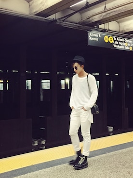 「CHEAP MONDAY（チープマンデイ）のアイテム（ニット/セーター）」を使った、edrui0102さん（メンズ・175cm）の秋コーディネート