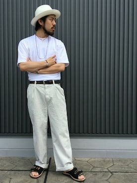 「CAMBER（キャンバー）のアイテム」を使った、TOMO-KINGさん（メンズ・168cm）の夏コーディネート