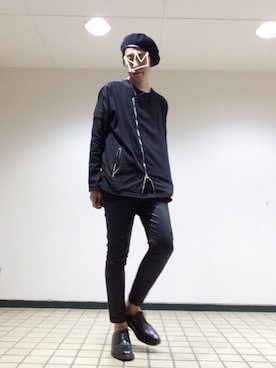 「INFIELDER DESIGN（インフィールダーデザイン）のアイテム（ハンチング/ベレー帽）」を使った、kzさん（メンズ・173cm）の春コーディネート