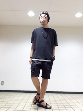 「TCSS（ティーシーエスエス）のアイテム（ニットキャップ/ビーニー）」を使った、kzさん（メンズ・173cm）の夏コーディネート
