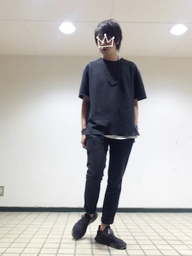 「TOPMAN（トップマン）のアイテム（スラックス）」を使った、kzさん（メンズ・173cm）の夏コーディネート