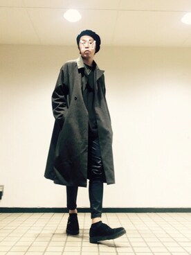 「INFIELDER DESIGN（インフィールダーデザイン）のアイテム（ハンチング/ベレー帽）」を使った、kzさん（メンズ・173cm）の秋コーディネート