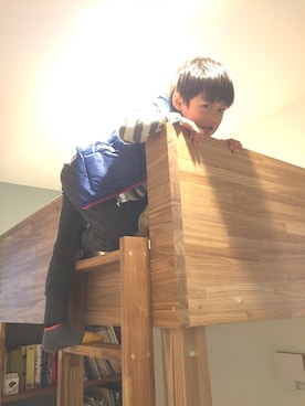 「BLEU H. （ブルーオリゾン）のアイテム」を使った、aoi erikaさん（キッズ・110cm）の秋コーディネート