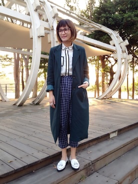 「PAZZO」｜「アイテム（チェスターコート）」を使った、AGさん（レディース・160cm）の春コーディネート