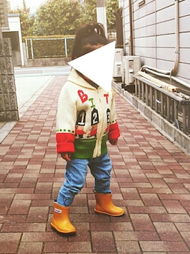 「カウチン」｜cocoaさん（キッズ・80cm）の春コーディネート