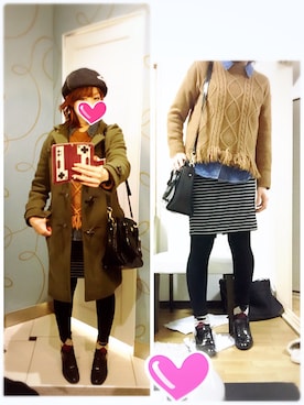 Yuka Ikedaさん（レディース・161cm）の冬コーディネート
