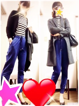 「JEANASIS（ジーナシス）のメルトンチェスターコート/565643（チェスターコート）」を使った、Yuka Ikedaさん（レディース・161cm）の冬コーディネート