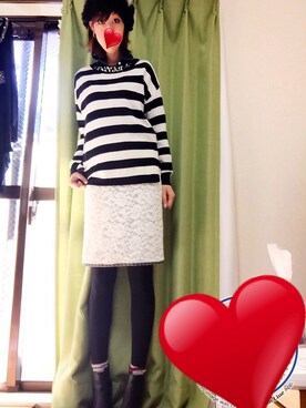 Yuka Ikedaさん(レディース・161cm)の冬コーディネート