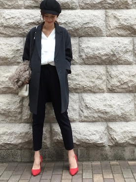 「テーラード」｜「アイテム（その他アウター）」を使った、nagiさん（レディース・171cm）の秋コーディネート