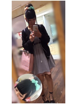 「イチゴ狩り」｜「アイテム（その他アウター）」を使った、ayakaさん（レディース・159cm）の春コーディネート