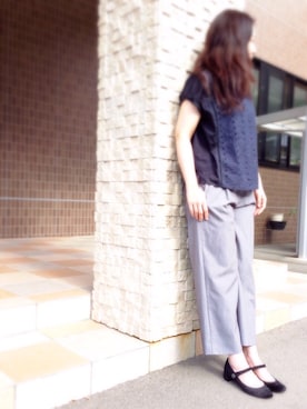「Carlie e felice（カーリーエフェリーチェ）のアイテム（パンプス）」を使った、riekoさん（レディース・158cm）の夏コーディネート