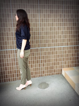 「Carlie e felice（カーリーエフェリーチェ）のアイテム（パンプス）」を使った、riekoさん（レディース・158cm）の秋コーディネート