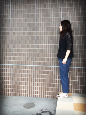 「Carlie e felice（カーリーエフェリーチェ）のアイテム（パンプス）」を使った、riekoさん（レディース・158cm）の秋コーディネート