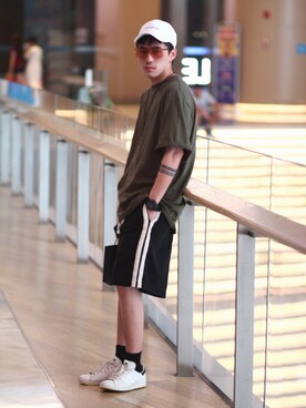 「HAZE（ヘイズ）のアイテム」を使った、AYMERICさん（メンズ・175cm）の秋コーディネート