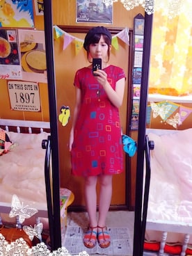 「お祭り」｜「アイテム（ハンチング/ベレー帽）」を使った、＊vievie＊さん（レディース・167cm）の夏コーディネート