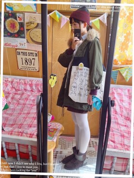 「LEPSIM（レプシィム）のアイテム（モッズコート）」を使った、＊vievie＊さん（レディース・167cm）の秋コーディネート