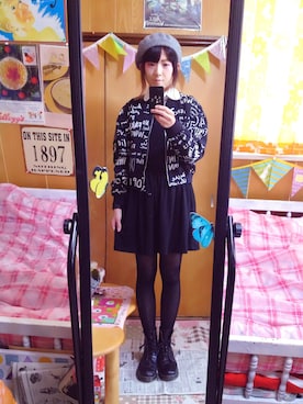 「MONKI（モンキ）のアイテム（パーカー）」を使った、＊vievie＊さん（レディース・167cm）の冬コーディネート