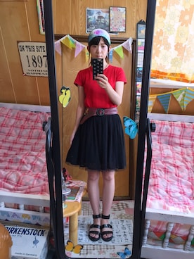 「ヘアバンド」｜「アイテム（PC・スマホグッズ/家電）」を使った、＊vievie＊さん（レディース・167cm）の夏コーディネート