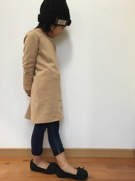 「H&M DIVIDED（エイチアンドエム　ディヴァイデッド）のアイテム（デニムパンツ、ブルー系）」を使った、⭐️YU⭐️さん（キッズ・131cm）の秋コーディネート