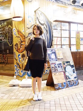 Daphne Choさん（レディース・161cm）の冬コーディネート