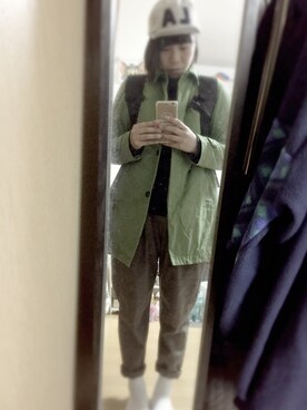 「SEVENDAYS=SUNDAY（セブンデイズサンデイ）のアイテム（トレンチコート）」を使った、シャボン玉おばさんさん（レディース・158cm）の冬コーディネート