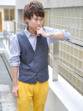 「SHIPS」｜坂本貴宏さん（メンズ・168cm）の冬コーディネート