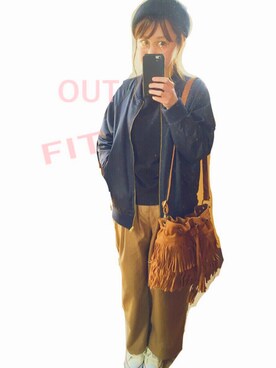 「ANOTHER BRANCH（アナザーブランチ）のアイテム（スラックス）」を使った、YUKINAさん（レディース・162cm）の冬コーディネート