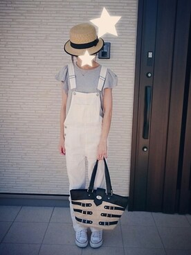 「VENCE（ヴァンス）のアイテム（帽子）」を使った、ちーちゃんさん（レディース・153cm）の春コーディネート