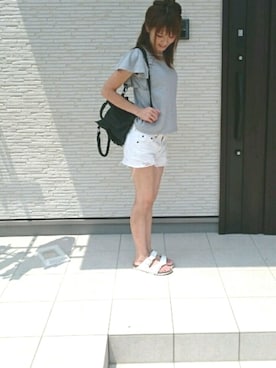「BACKS（バックス）のアイテム（バッグ）」を使った、ちーちゃんさん（レディース・153cm）の夏コーディネート