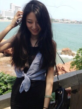 「ONLY NY（オンリーニューヨーク）のアイテム（ジャケット/アウター）」を使った、我是石露露さん（レディース・176cm）の秋コーディネート