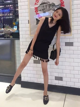 「I.Tのアイテム（ワンピース/ドレス）」を使った、我是石露露さん（レディース・173cm）の夏コーディネート