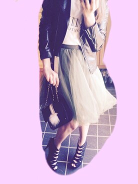 「Rick & Roy（リック アンド ロイ）のアイテム（バッグ）」を使った、papicoさん（レディース・157cm）の春コーディネート