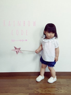 「海外子供服」｜「アイテム（その他）」を使った、虹たん☆さん（キッズ・80cm）の春コーディネート