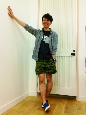 kiyoさんの「M's Baggies Shorts」を使ったコーディネート