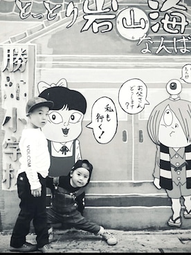 「VOLCOM（ボルコム）のアイテム（その他）」を使った、btさん（キッズ・80cm）の秋コーディネート