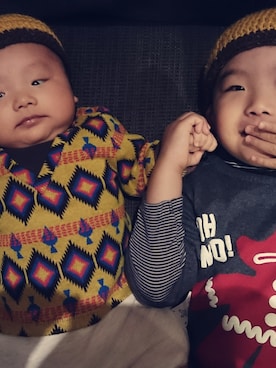 ☆2boys☆さん（キッズ・100cm）の冬コーディネート