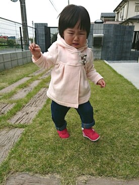「1歳3ヶ月」｜「アイテム（ダッフルコート）」を使った、m.sさん（キッズ・80cm）の秋コーディネート