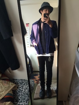 「used mix」｜「アイテム（カバーオール）」を使った、RYOGさん（メンズ・175cm）の冬コーディネート