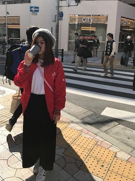 「travel」｜「アイテム（マウンテンパーカー）」を使った、ChingChingHanaさん（レディース・162cm）の秋コーディネート