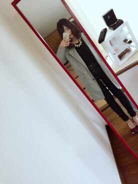 「present（プレゼント）のアイテム（ジャケット/アウター）」を使った、Mstyleさん（レディース・157cm）の春コーディネート