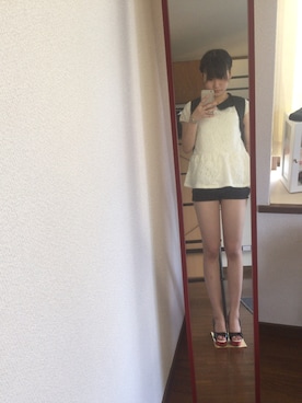 「present（プレゼント）のアイテム（ネックレス）」を使った、Mstyleさん（レディース・157cm）の夏コーディネート